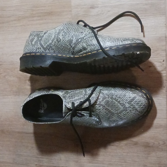 Dr Martens 1461 Silver/Grey Snake Effect